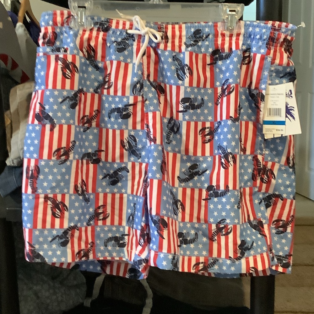 Patriotic‎ Lobster Print Men's Shorts